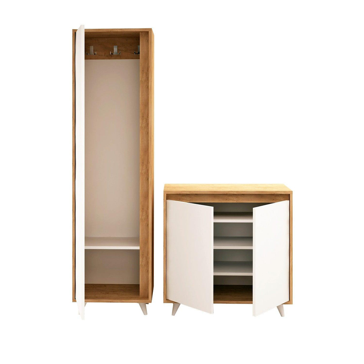 Set Pantofar Omninde, Stejar, 80x35x100 cm