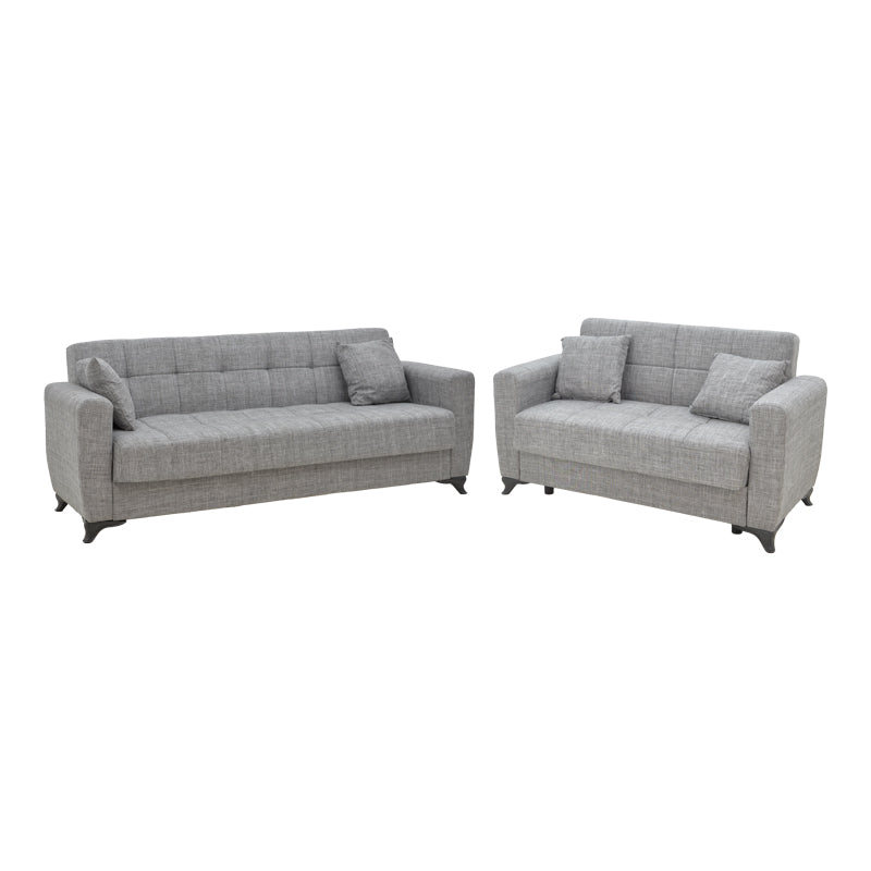 Set sufragerie 2 piese Modesto din stofa de Gri, 85x215 cm