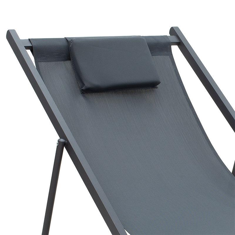 Sezlong Corte fag aluminiu texMaron, 190x70 cm - Antracit