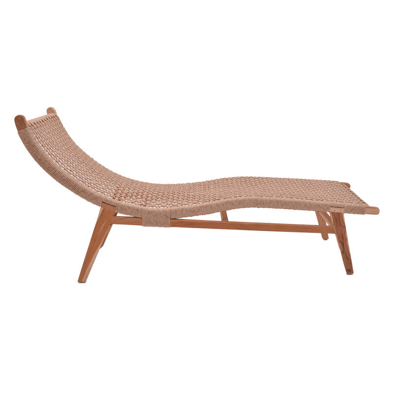 Sezlong de gradina Rebelise Boho, Natural, 60x180x85 cm