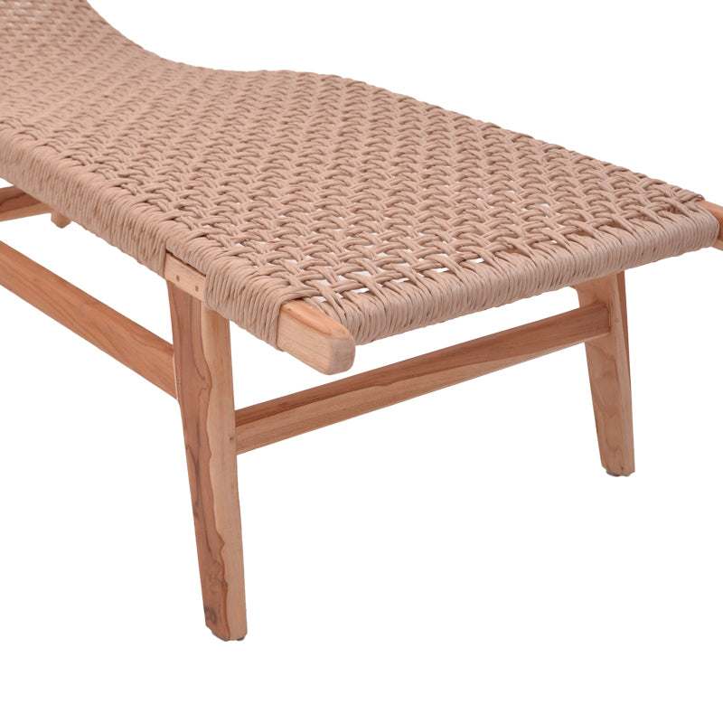 Sezlong de gradina Rebelise Boho, Natural, 60x180x85 cm
