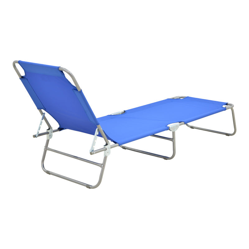 Șezlong Pasein, Silver-Antracit, 55x185x24 cm - Silver-Blue