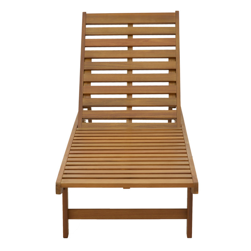 Sezlong Weylar lemn de salcam, Natural, 60x193x30 cm