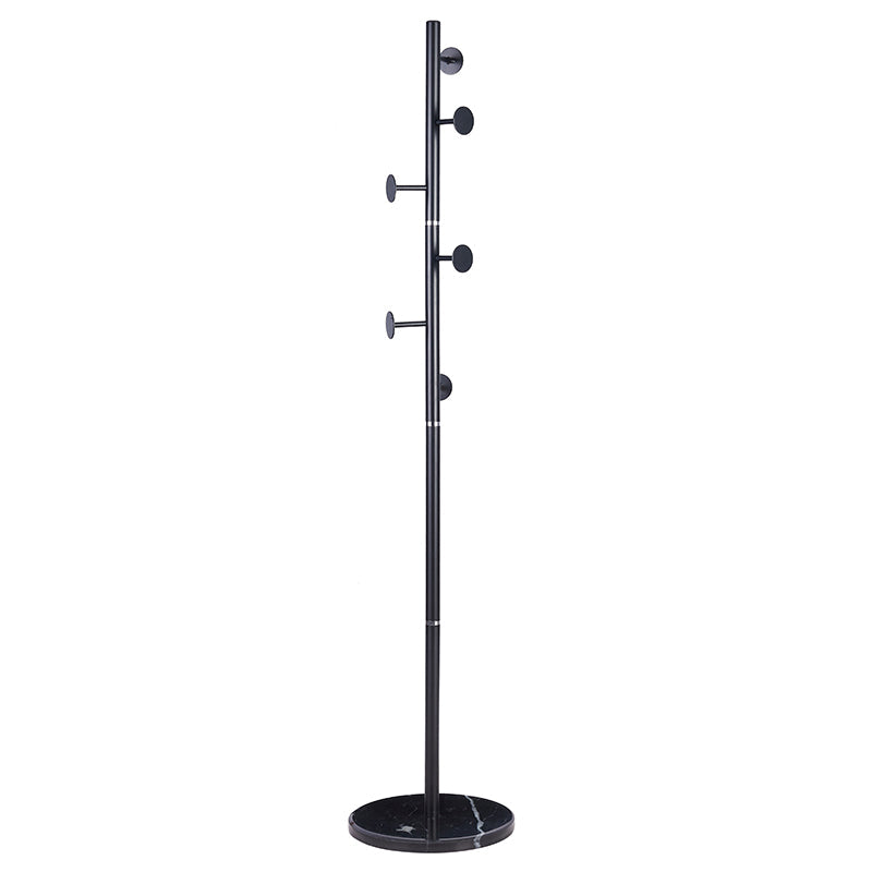 Suport pentru haine Adriana metalic, Alb - Negru, D37x172 cm - Suport pentru haine Adriana metalic, Alb - Negru, D37x172 cm