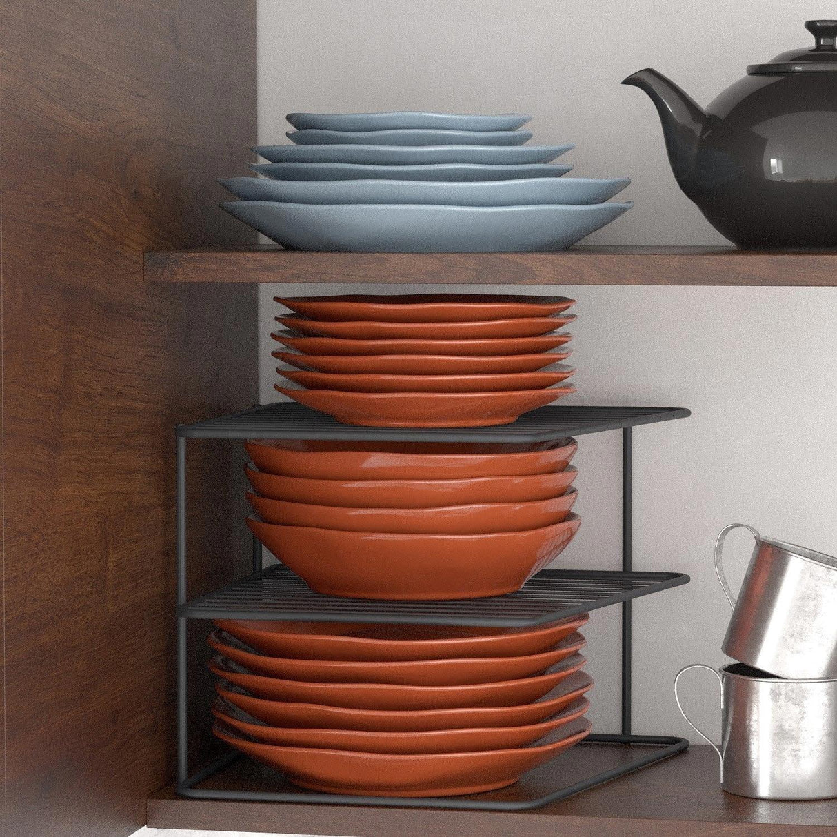 Suport pentru vase, Negru, 25x25x20 cm