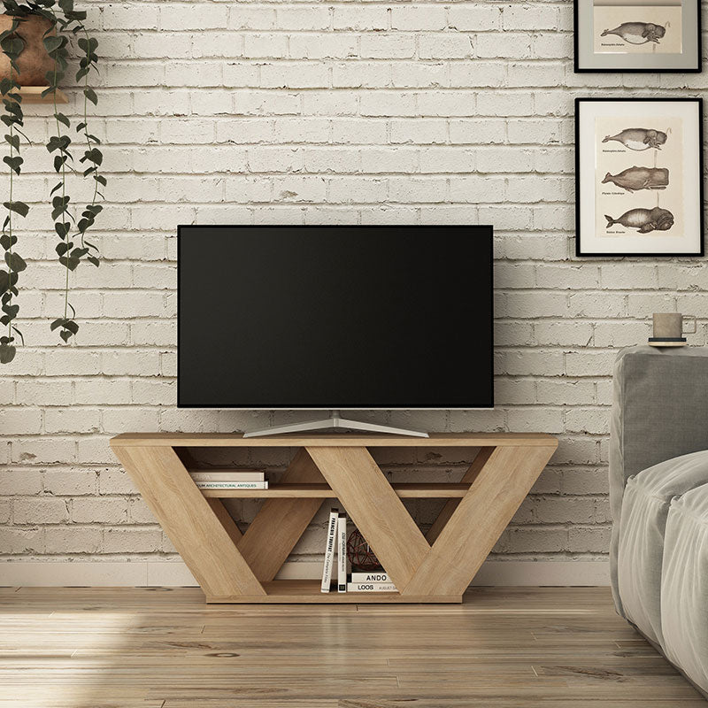 Suport TV Pipralla, Diverse culori, 110x30x40 cm - Stejar