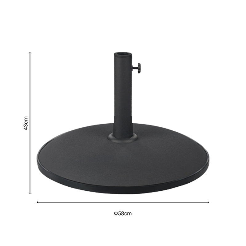 Suport umbrela de gradina Shade, Negru, 58x58x43 cm