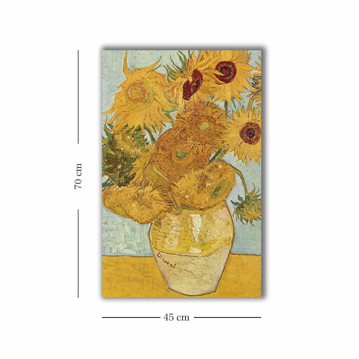 Tablou CanvasFloarea Soarelui, Multicolor, 70x45 cm