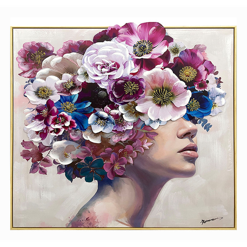 Tablou Pictat pe Pânza cu Efect 3D Mavare, Pânza de Calitate, Multicolor, 100x100 cm
