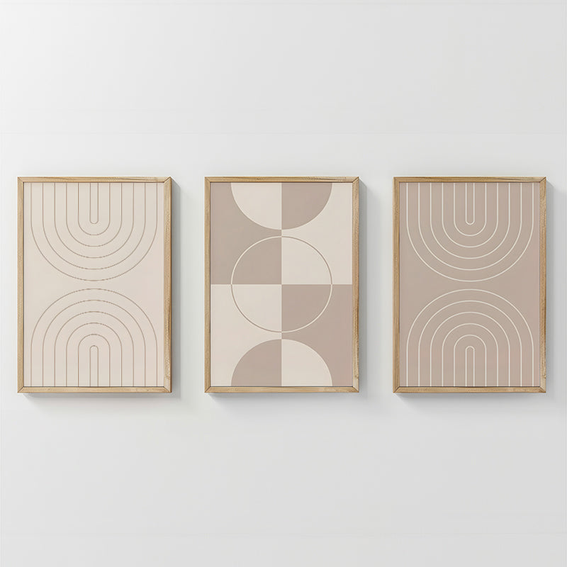 Tablou triptic cu imprimeu digital Zenzia, Piele, Multicolor, 33x48 cm