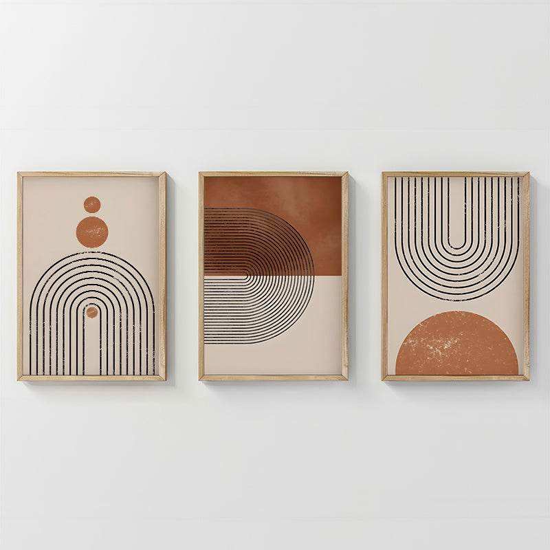 Tablou triptic Herela, Lemn, Multicolor, 33x48 cm