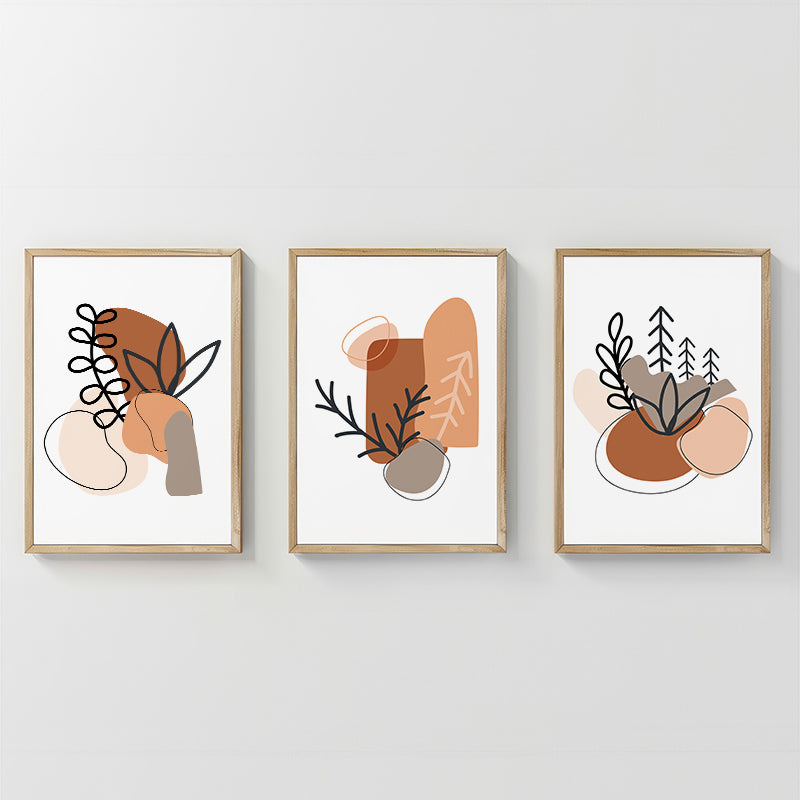 Tablou triptic Vynor, Cadru, Multicolor, 33x48 cm
