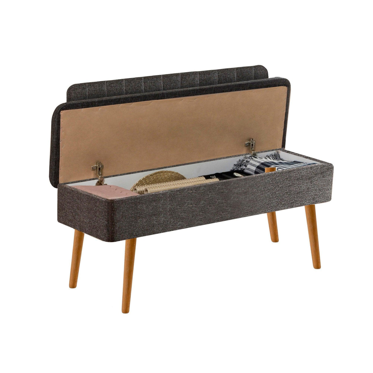 Taburet Banca Bucatarie Bench, 110x40x82.5 cm - Antracit
