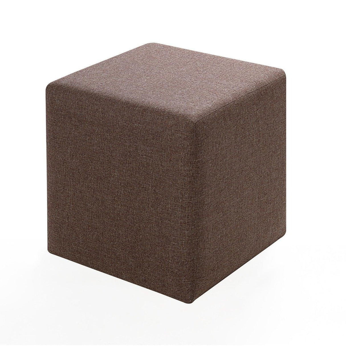 Taburet Bornea, Gri - Maro, 40x42x40 cm - Maro