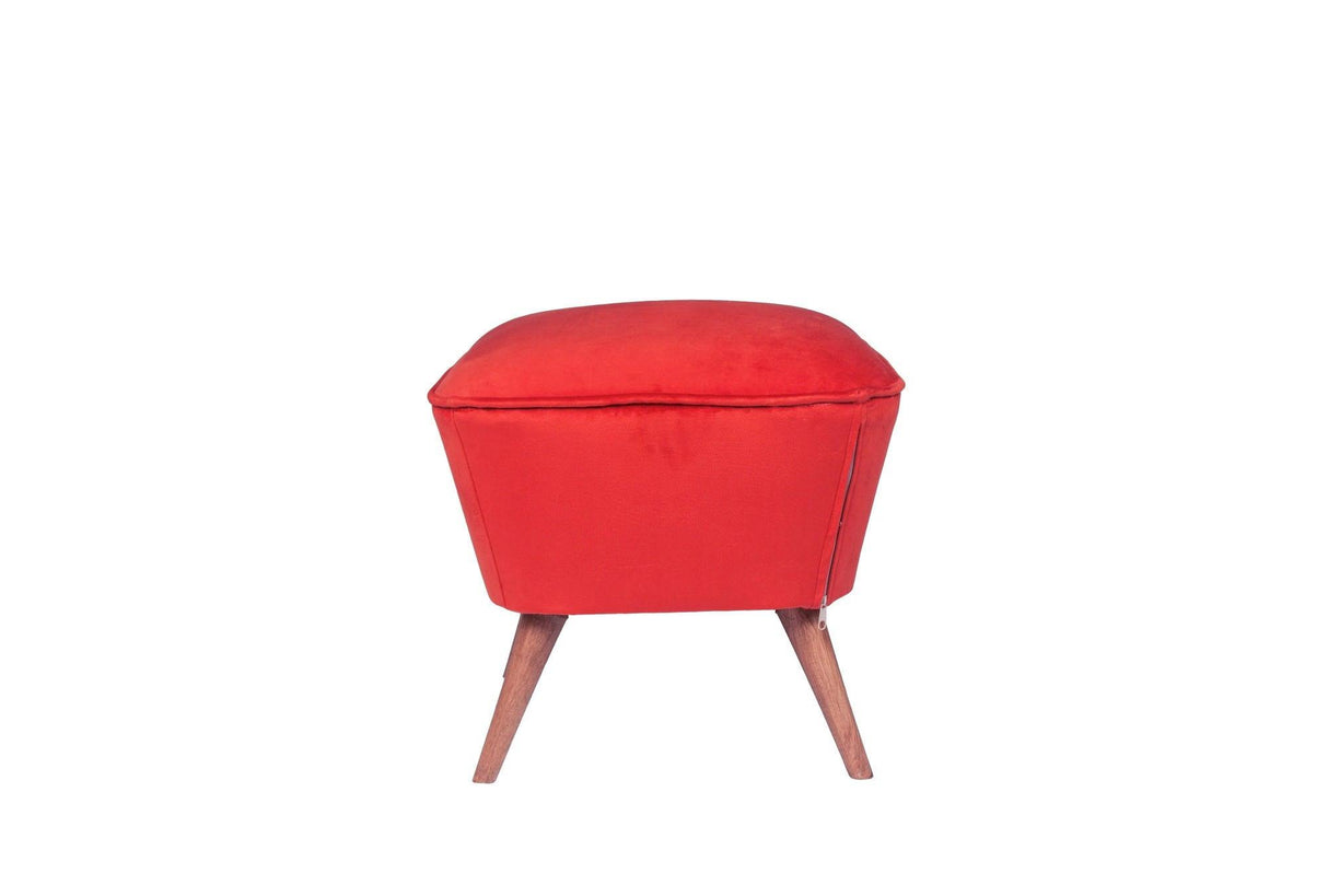 Taburet Chic Raffet, 57x45x45 cm - Rosu