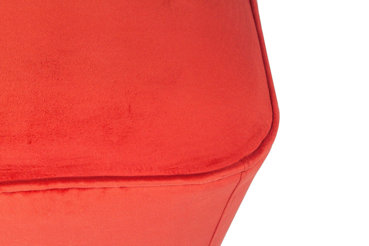 Taburet Chic Raffet, 57x45x45 cm - Rosu