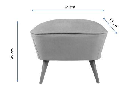 Taburet Chic Raffet, 57x45x45 cm - Rosu
