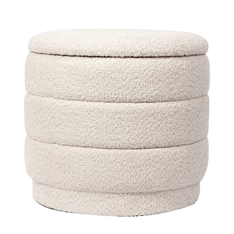 Taburet cu spațiu de depozitare Bettia stofă teddy, Diverse culori, Ø41x39 cm - Taburet cu spațiu de depozitare Bettia stofă teddy, Diverse culori, Ø41x39 cm - 257-000044