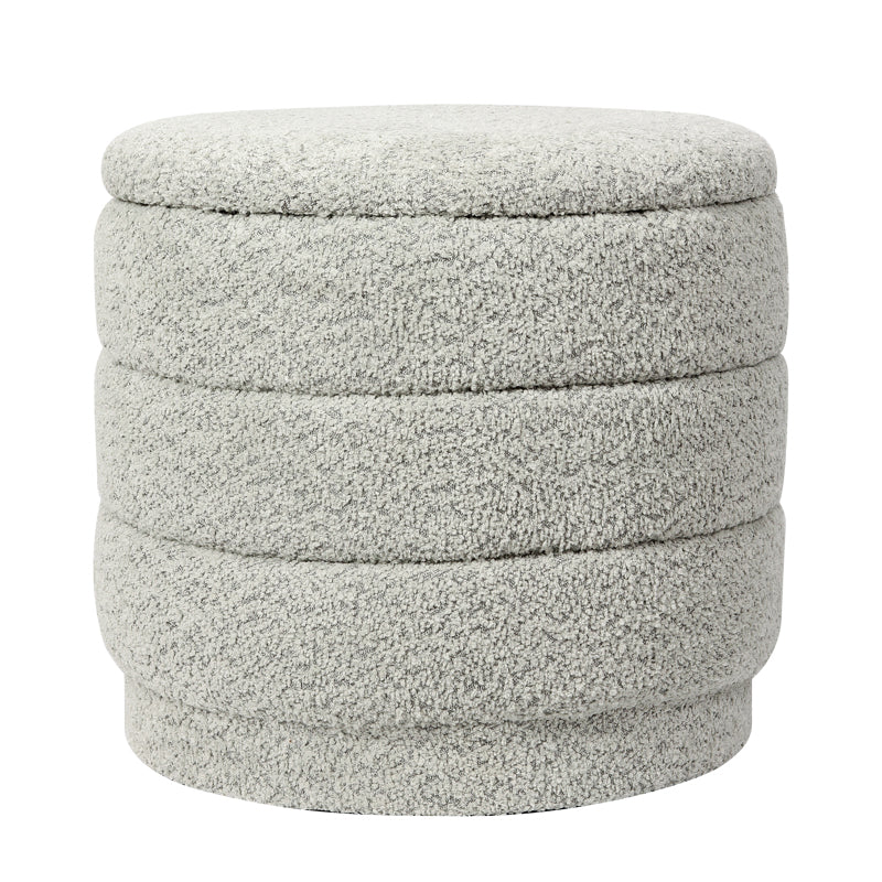 Taburet cu spațiu de depozitare Bettia stofă teddy, Diverse culori, Ø41x39 cm - Taburet cu spațiu de depozitare Bettia stofă teddy, Diverse culori, Ø41x39 cm - 257-000046
