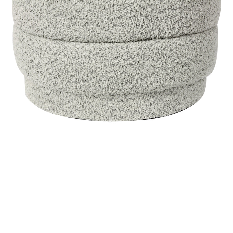 Taburet cu spațiu de depozitare Bettia stofă teddy, Diverse culori, Ø41x39 cm - Mentă