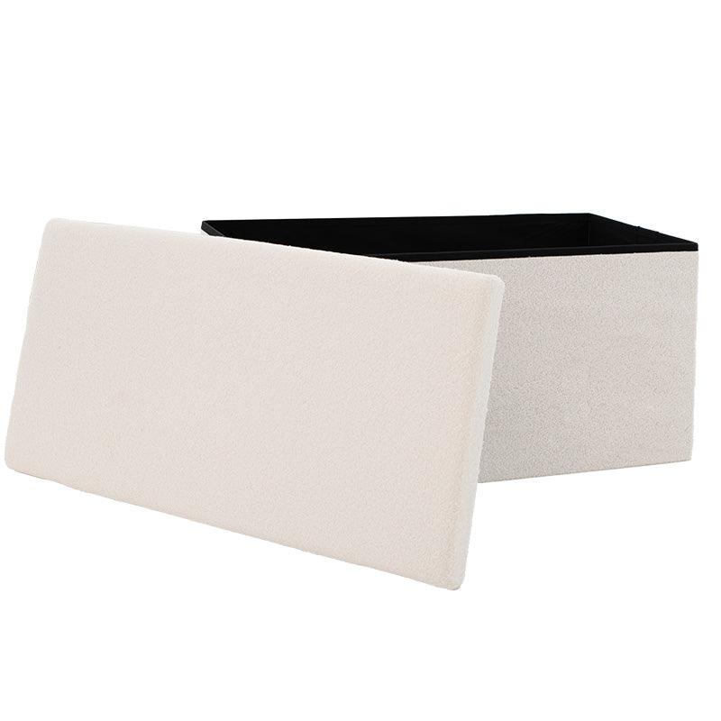 Taburet Forward cu depozitare, textil , gri - bej, 76x38x37 cm - Taburet Forward cu depozitare, textil , gri - bej, 76x38x37 cm