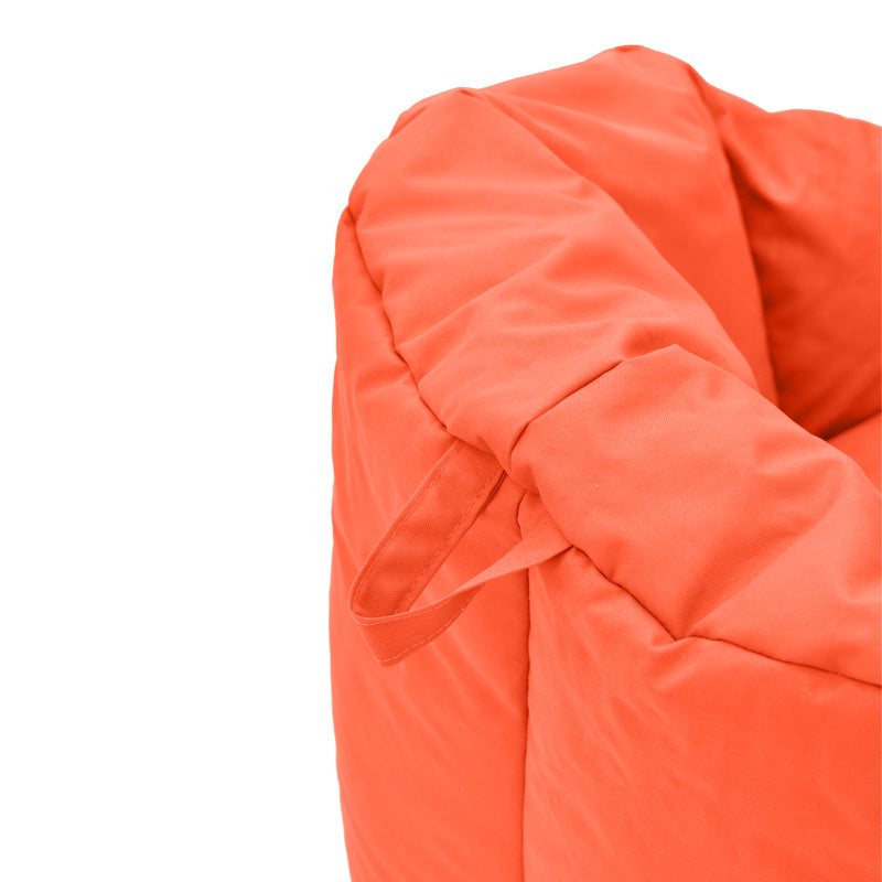 Taburet impermeabil Kerlon, Piele ecologica, Gri - Portocaliu, 80x65 cm - Portocaliu