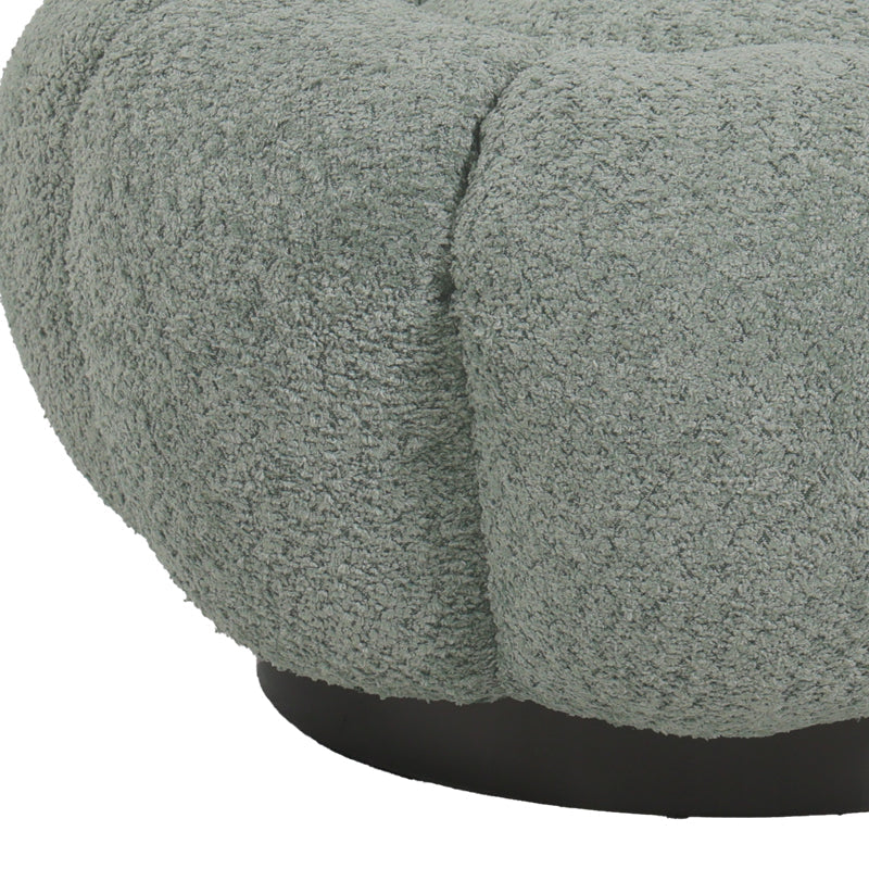 Taburet Nester, boucle, D60x31 cm - Verde