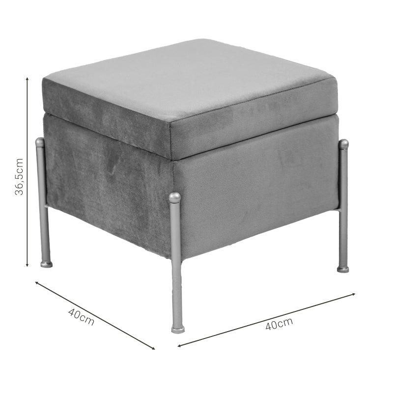 Taburet cu spatiu depozitare Panton 40x40x37 cm - Roz