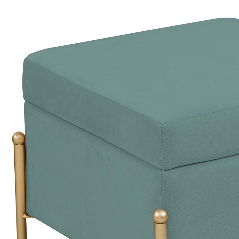 Taburet cu spatiu depozitare Panton 40x40x37 cm - Verde