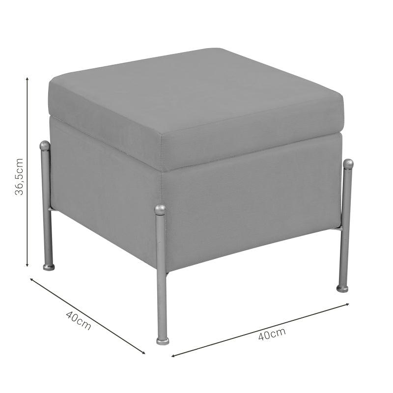 Taburet cu spatiu depozitare Panton 40x40x37 cm - Verde