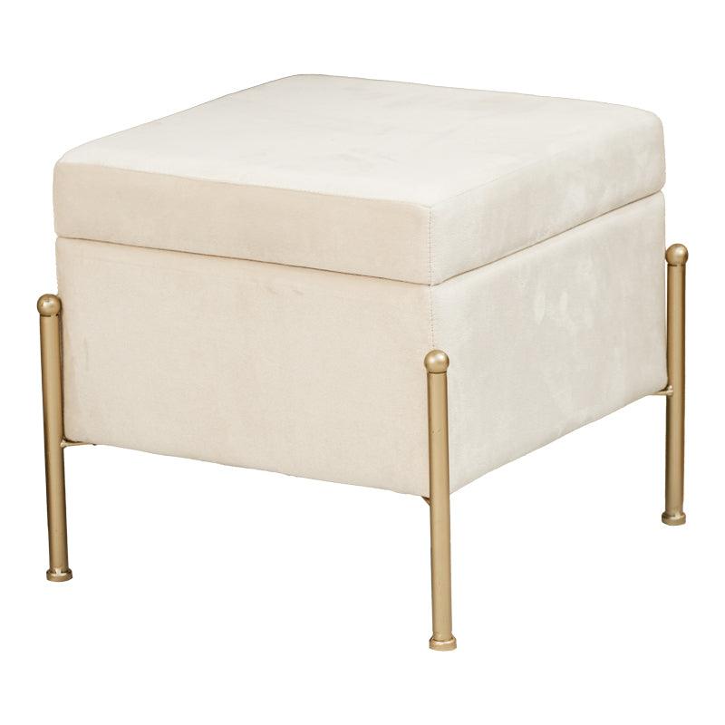 Taburet cu spatiu depozitare Panton 40x40x37 cm - Crem