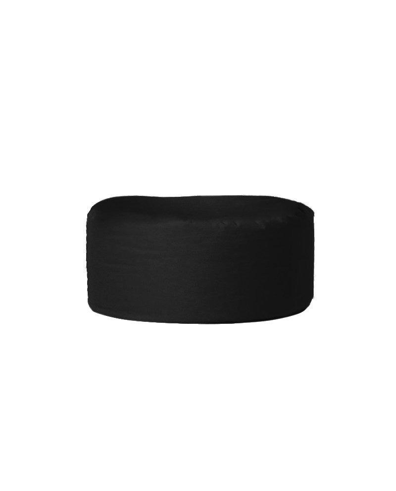 Taburet puf, Round Pouf, Ferndale, impermeabil, Garden Pouffe, 55x55x30 cm - Negru