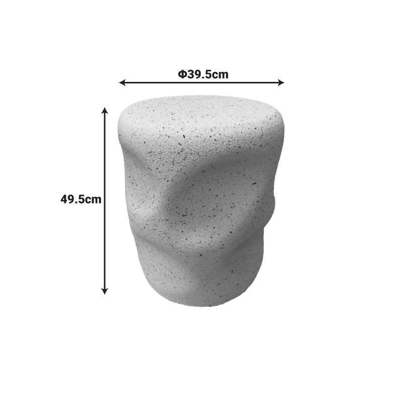 Taburet Stool Ardin, Alb - Ecru, 40x50 cm - Alb