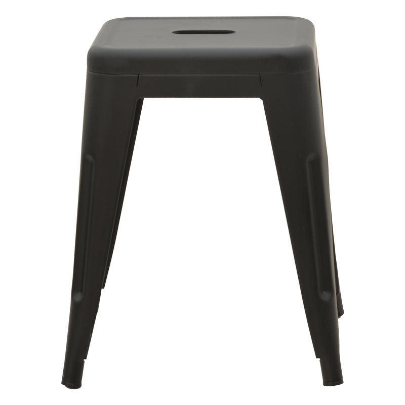 Taburet Utopia metal, mat, Diverse culori, 30x45x30 cm - NegruMat