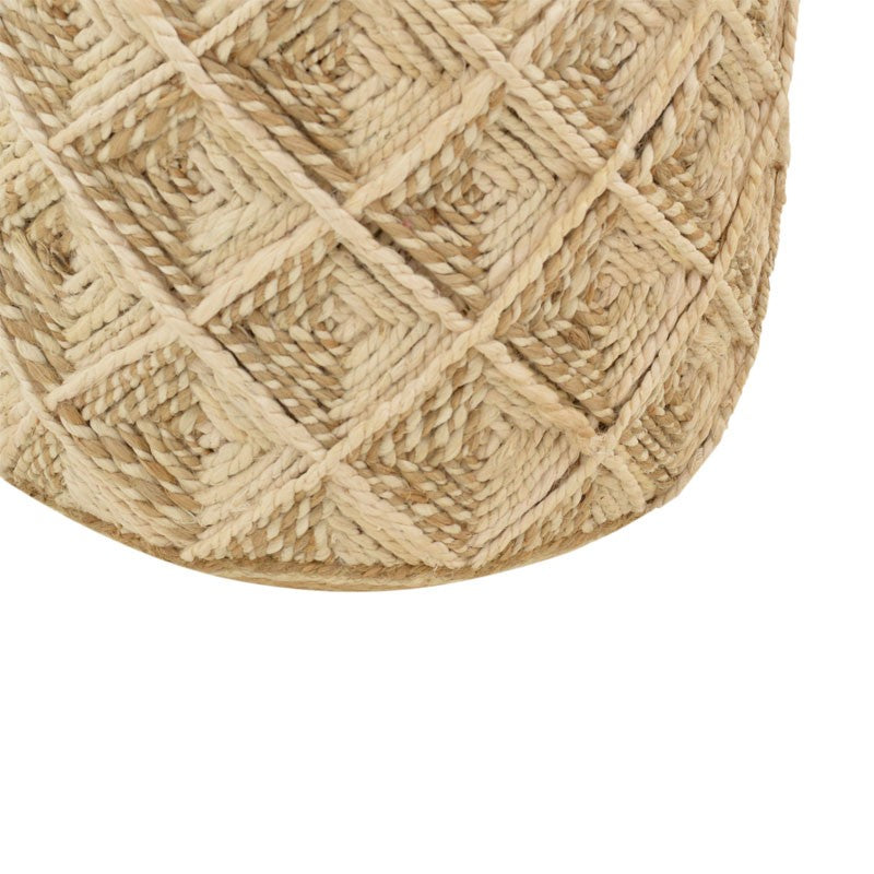 Taburet Yton bej 100% iuta, 40x40x40 cm