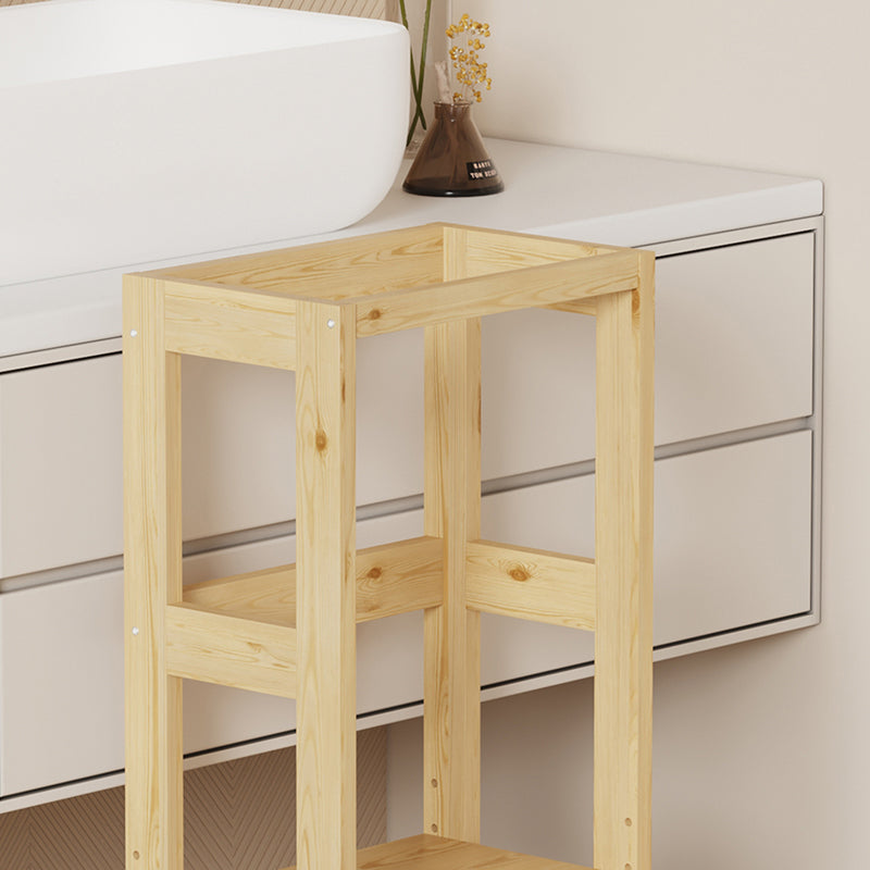 Turnulet de învatare pentru copii Chiquel, stil Montessori, lemn, Alb - Natural, 45x51x90 cm - Natur