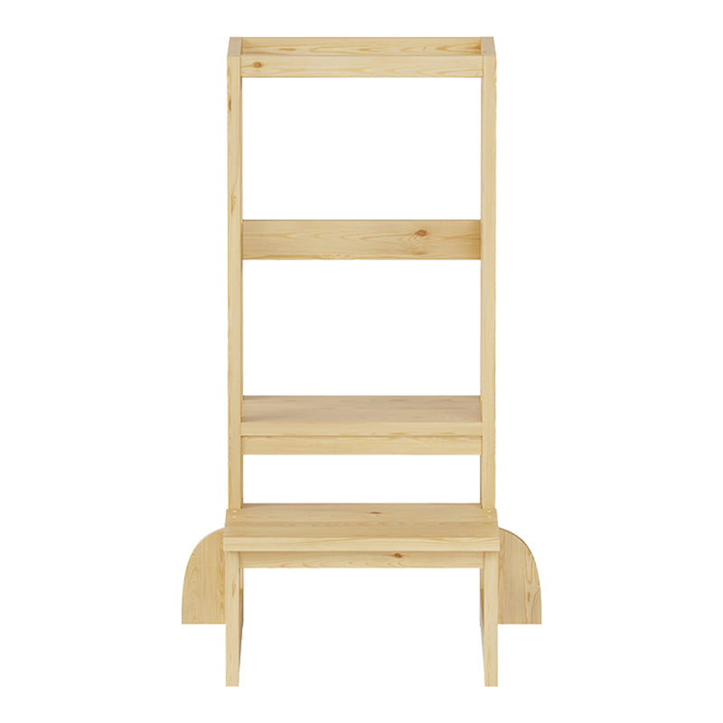 Turnulet de învatare pentru copii Chiquel, stil Montessori, lemn, Alb - Natural, 45x51x90 cm - Natur
