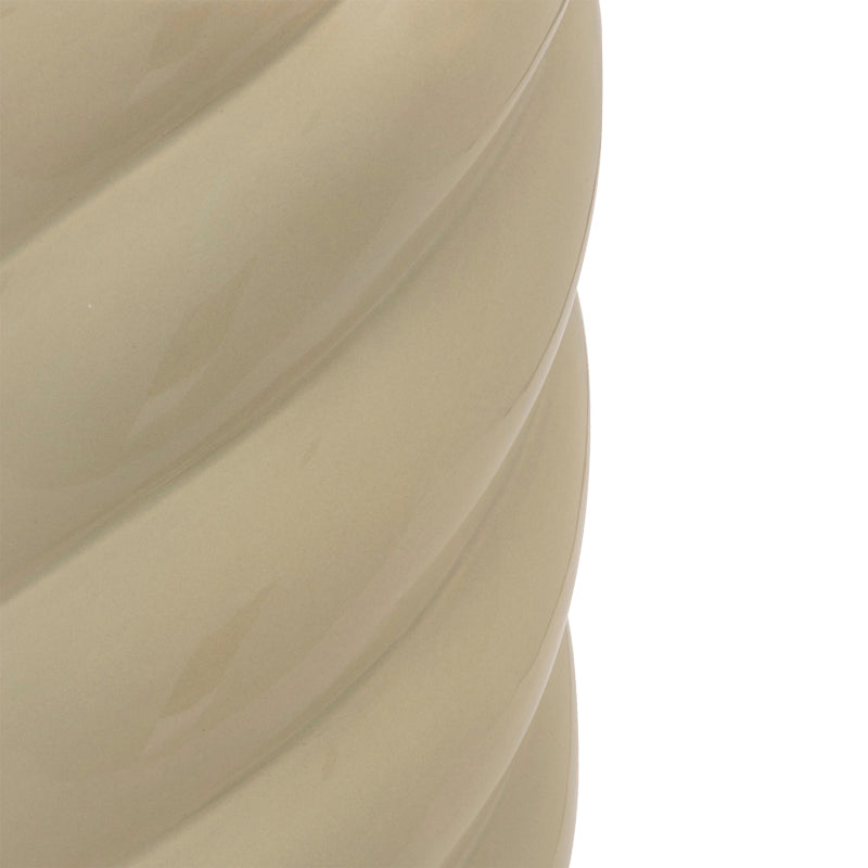 Vaza ceramica Dermel, Bej, 12x12x25 cm