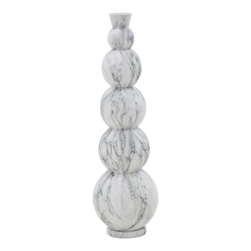 Vaza Lopel metal negru, aurie, 26x26x87 cm