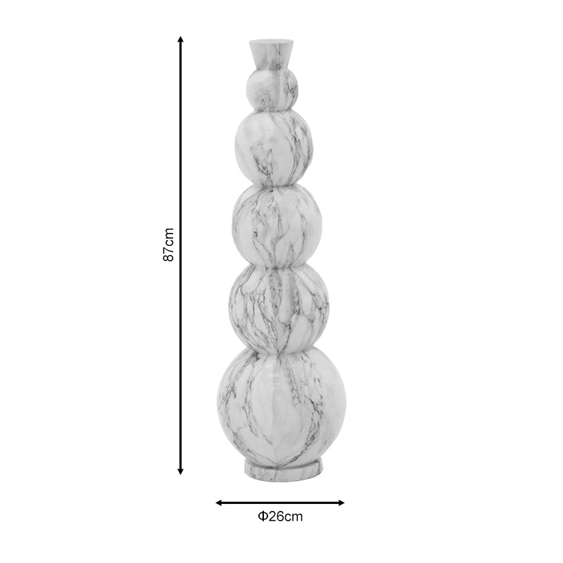 Vaza Lopel metal negru, aurie, 26x26x87 cm