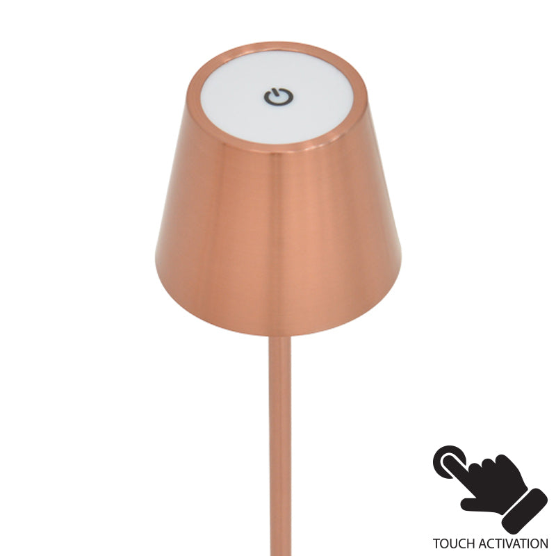 Veioza tactila Brave, LED, Bronz, 11x11x37 cm