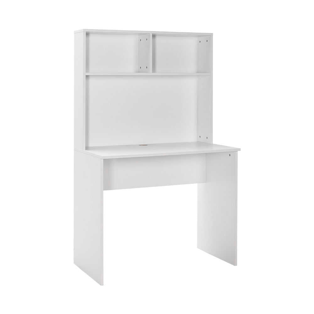 Birou CMU-190-BB-1 Home Collection® White cu biblioteca, Alb, 90x148x52 cm