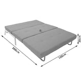 Canapea extensibila cu material textil Gri, inchis, 150x92x77 cm