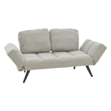 Canapea extensibilă Jackie, Bouclé, Gri, 190x78x75 cm