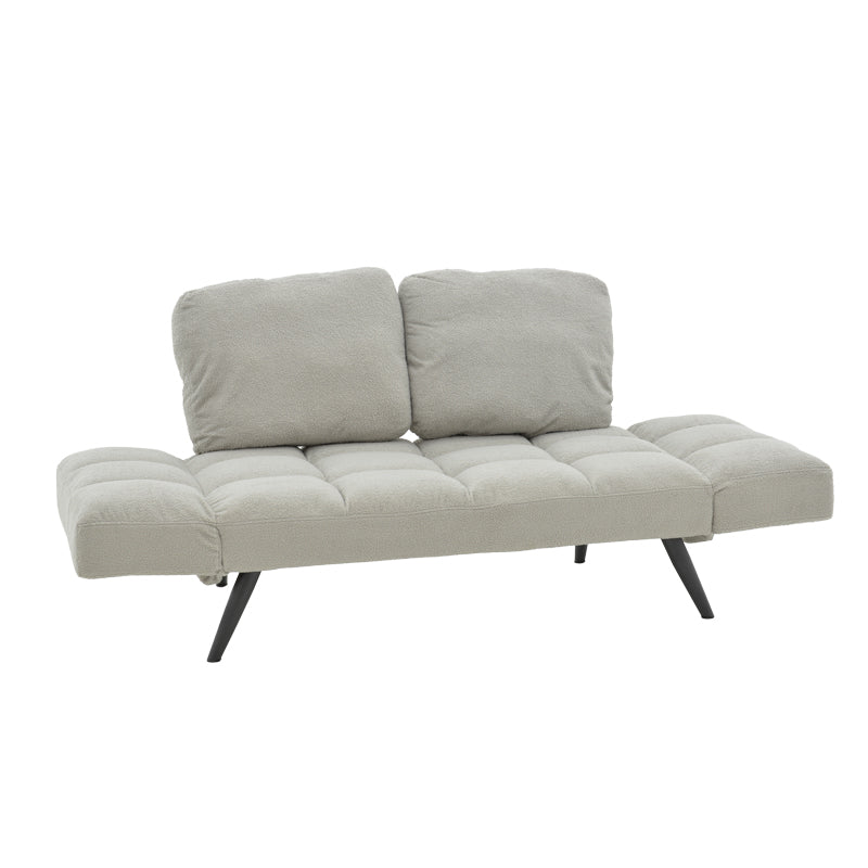 Canapea extensibilă Jackie, Bouclé, Gri, 190x78x75 cm