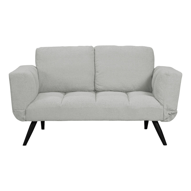 Canapea extensibilă Jackie, Bouclé, Gri, 190x78x75 cm
