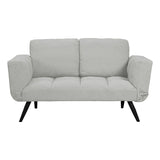 Canapea extensibilă Jackie, Bouclé, Gri, 190x78x75 cm