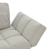Canapea extensibilă Jackie, Bouclé, Gri, 190x78x75 cm