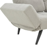 Canapea extensibilă Jackie, Bouclé, Gri, 190x78x75 cm