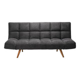 Canapea extensibilă 3 locuri Freddo, Antracit, 181x81x86 cm